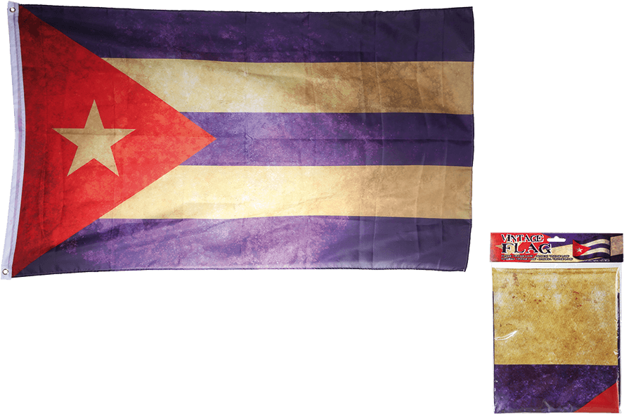 All World Countries Cuba Vintage Flag (945x709), Png Download