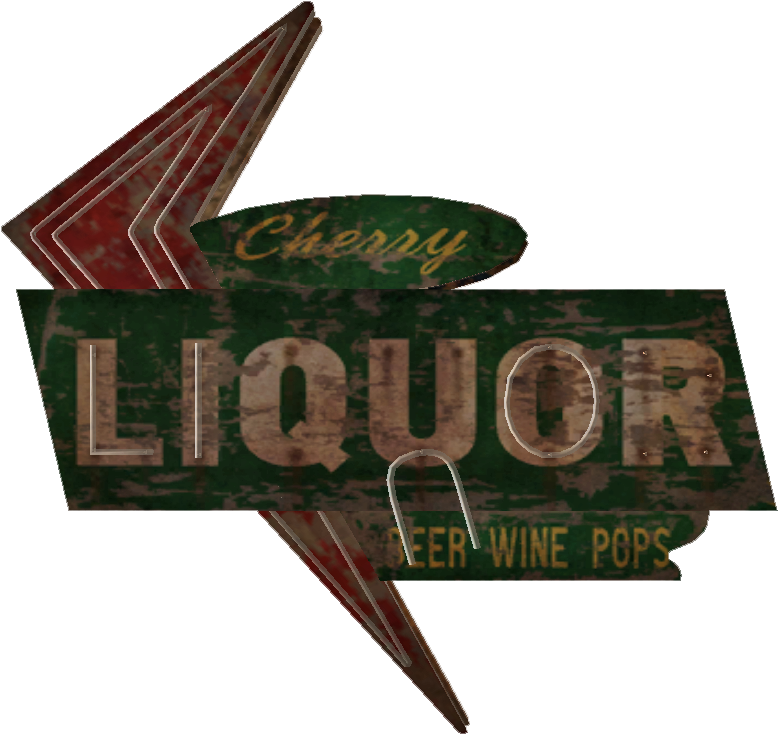 Neon Sign Cherry Liquor - Pre War Companies Fallout 2 (855x765), Png Download