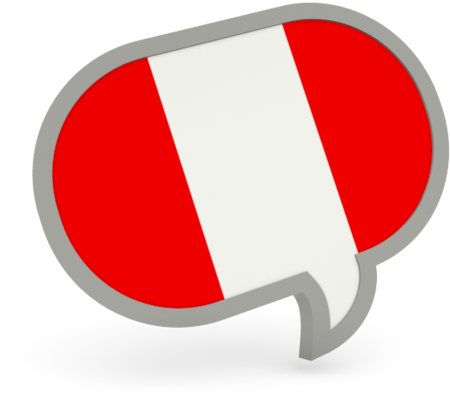 Illustration Of Flag Of Peru - Language Speach Bubble Peru Country Flag Icon Transparent (640x480), Png Download