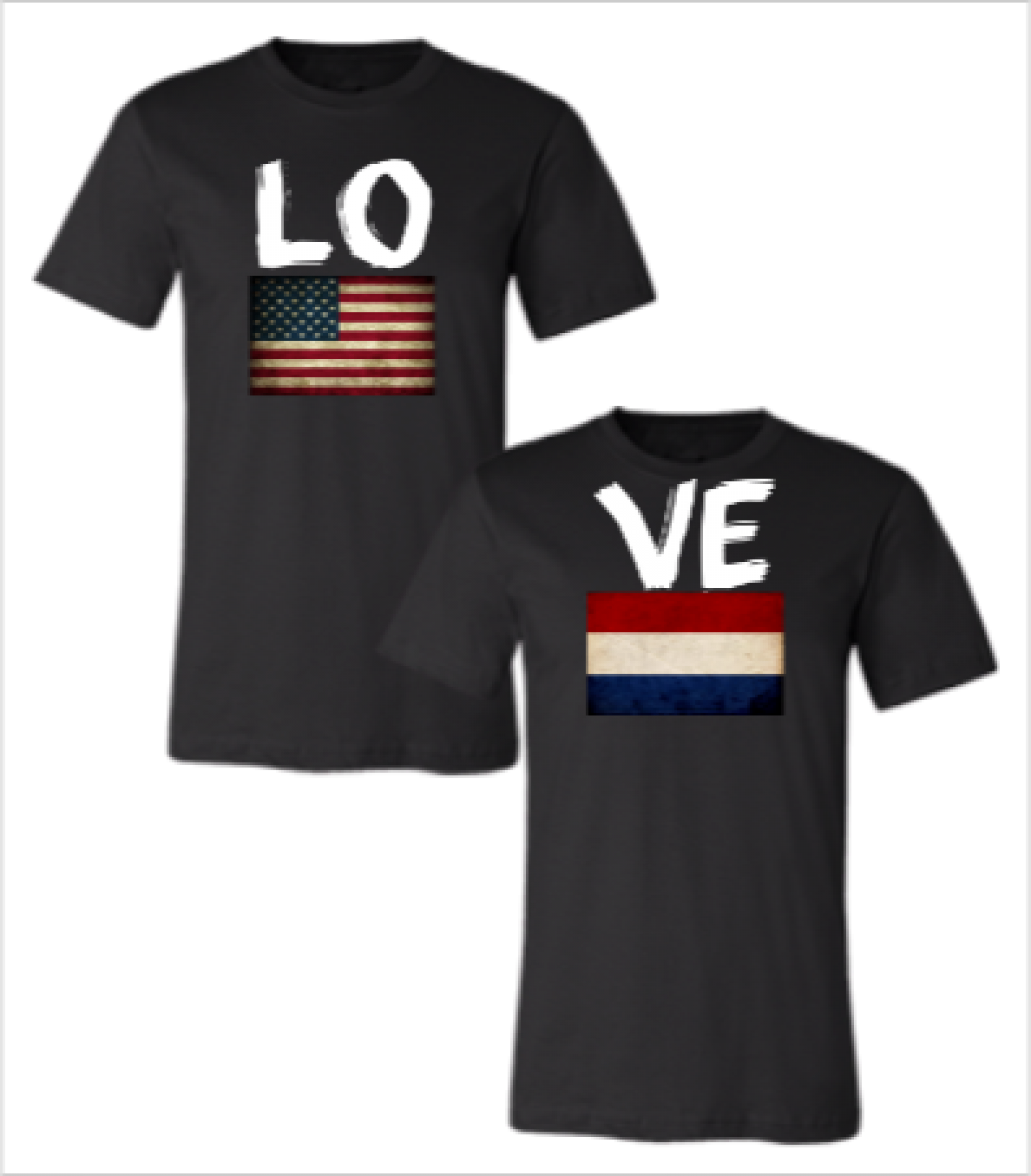 American Nether Land Love Couple Design - Couple T Shirt For Brother And Sister (1188x1356), Png Download