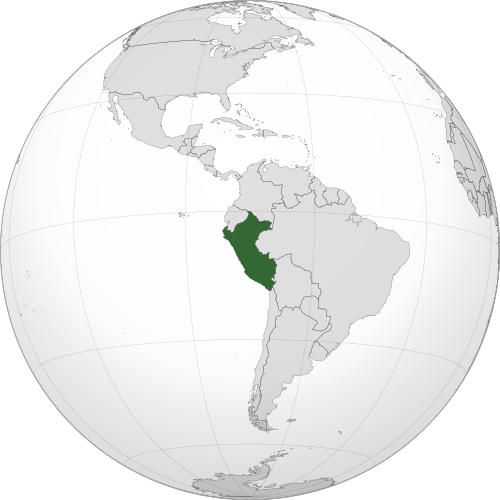 Gran Sello Del Estado - Mapa Peru En El Mundo (500x500), Png Download