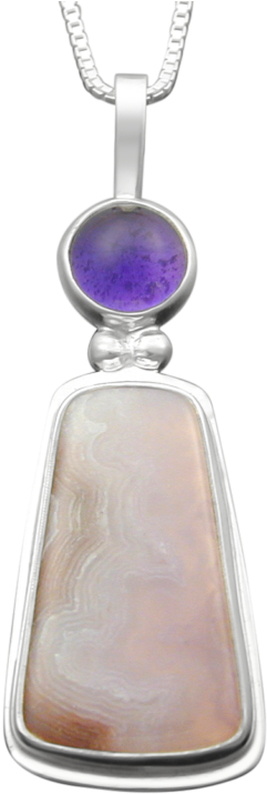 2 Ball Sheet Pendant With Purple Agate And Amethyst - Agate (1024x768), Png Download