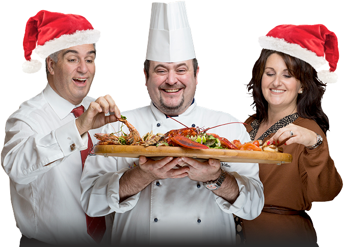 Spiros Christmas Greek Party Night, December - Baguette (720x498), Png Download