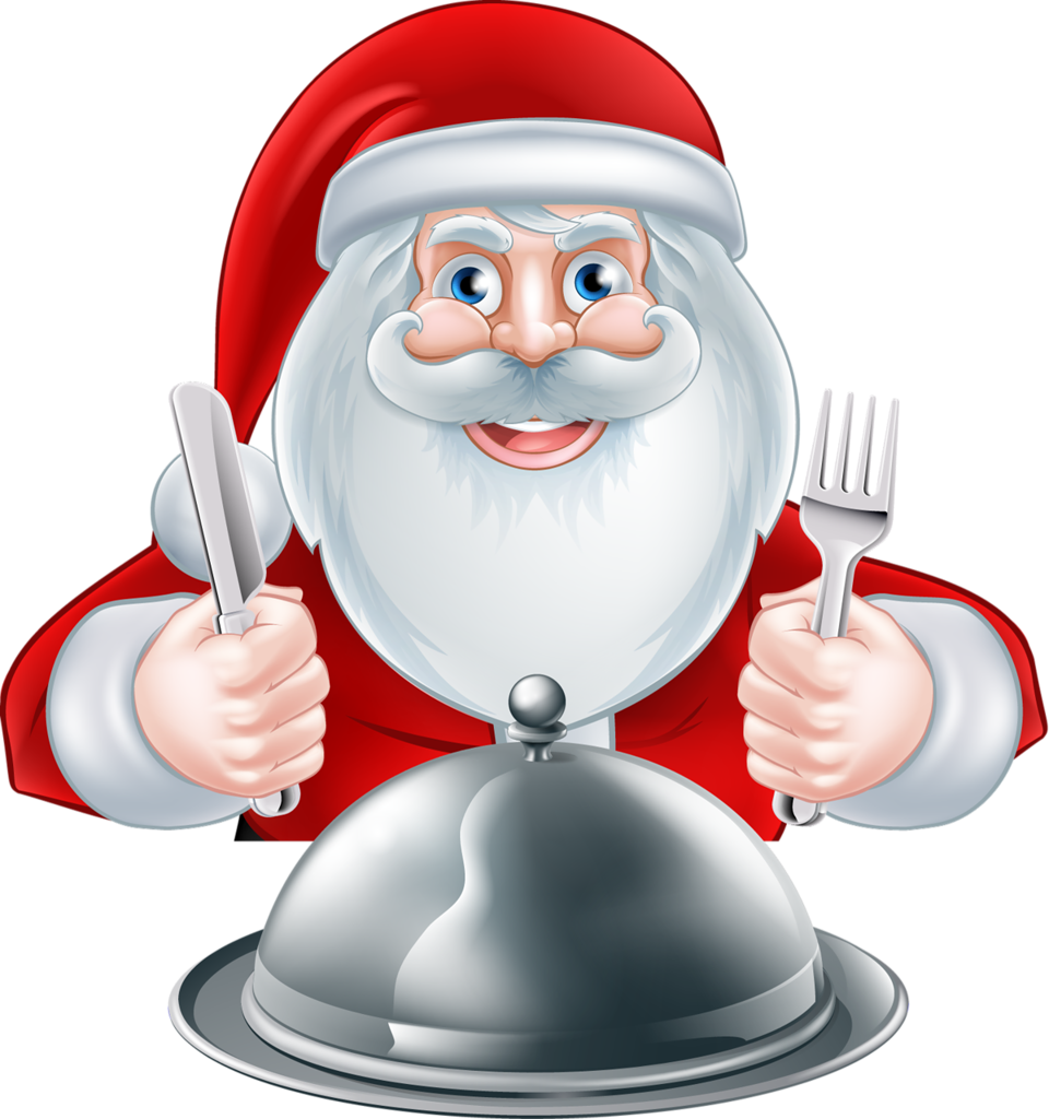 012 - Santa Claus Eating Png (960x1024), Png Download