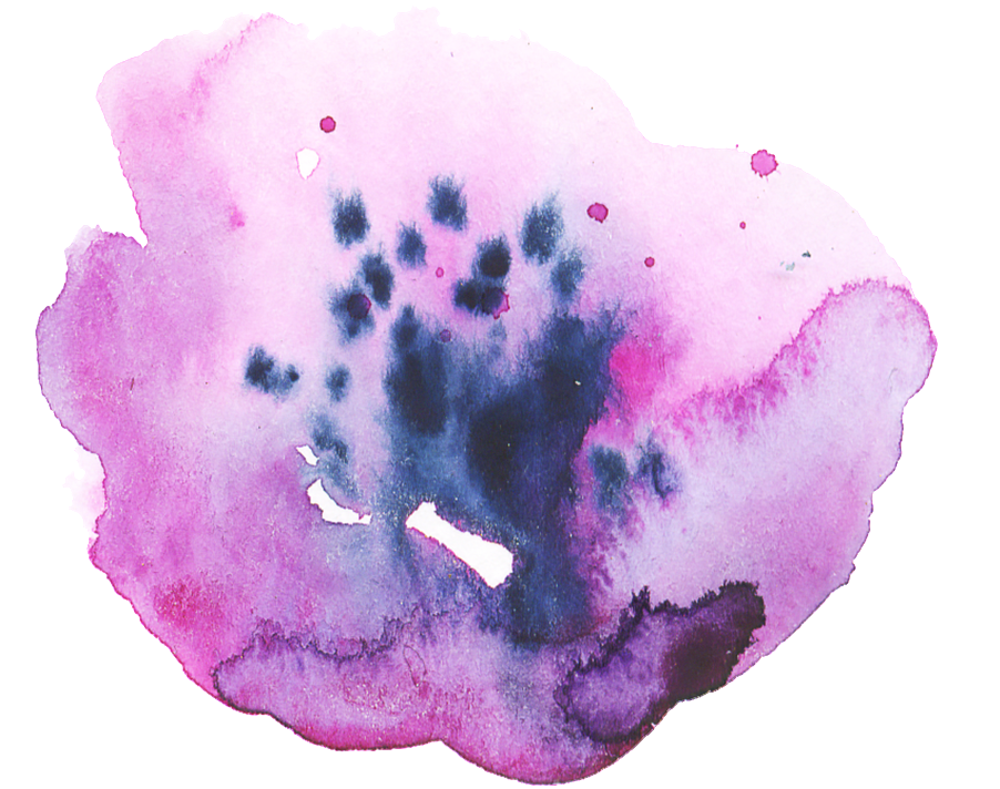 Transparent Ornamental Material Of Purple Flower - Watercolor Painting (1024x986), Png Download
