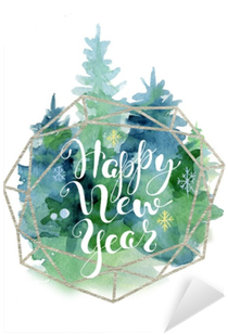Christmas Tree Watercolor Card With Lettering Quote - Christmas Tree (400x400), Png Download