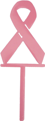 Breast Cancer Awareness Ribbon Cake Topper Or Garden - Colorectal Cancer (400x400), Png Download