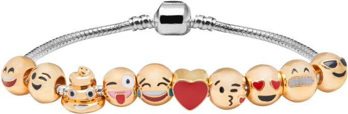 Product Details - Delivery - Emojis Bracelet (800x363), Png Download