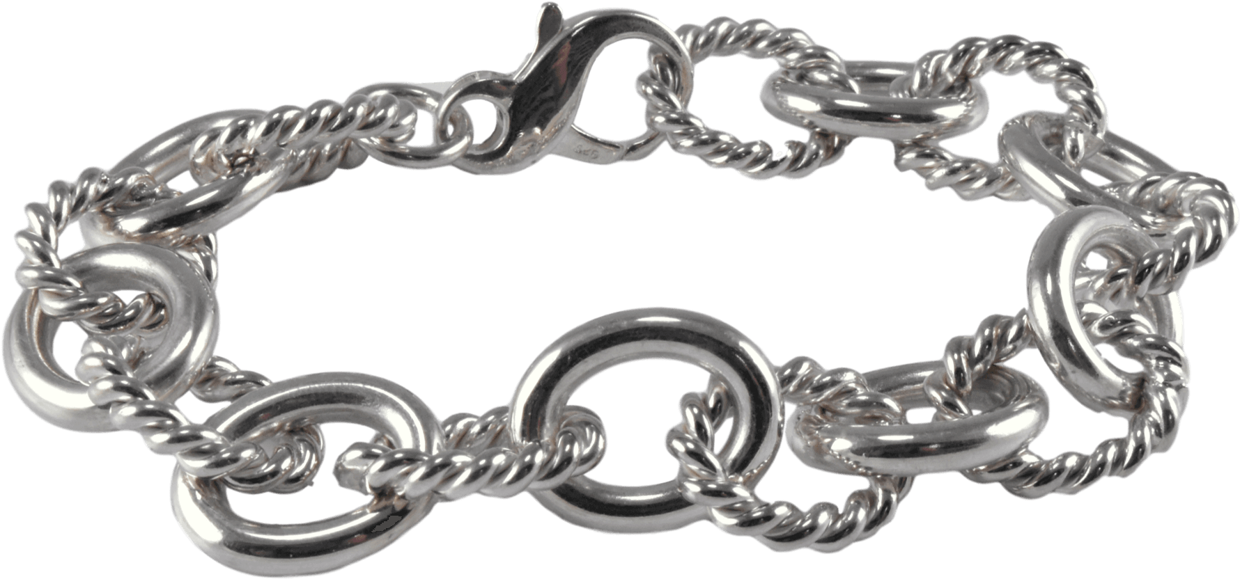 Fancy Link Sterling Silver Bracelet - Bracelet (2200x2200), Png Download