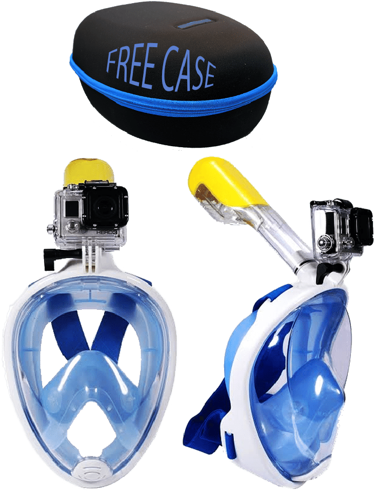 Full Face Snorkel Mask Pink (1000x1000), Png Download