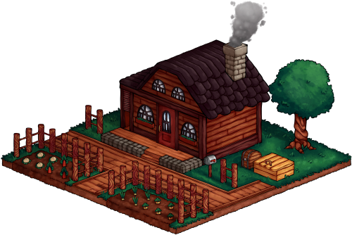 Here Is My Finished Drawing Of My House In Stardew - Stardew Valley House Mods (500x340), Png Download