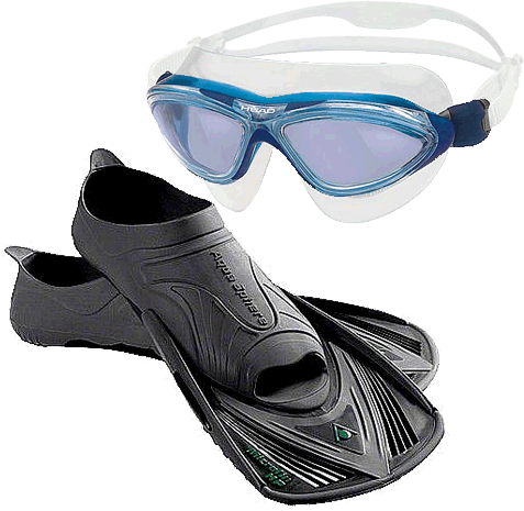 Aqua Sphere Microfin Hp Fitness Fins - Black/black (500x500), Png Download