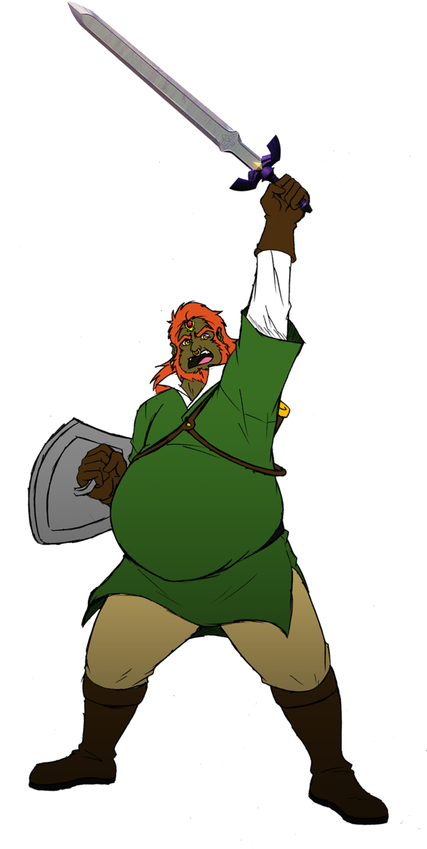 Fat Baseball Bat Clipart - Ganon (636x1254), Png Download