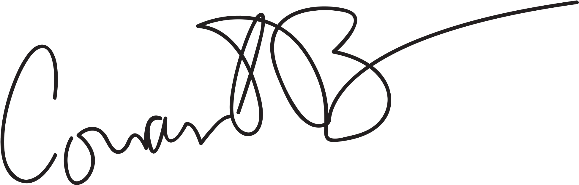 Open - Conan Signature (2000x674), Png Download