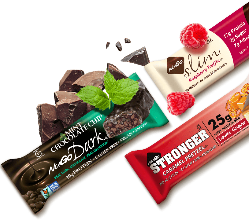 Discover Nugo Bars For Your Lifestyle - Nugo Dark Mint Chocolate Chip, 1.76-ounce Bars (pack (813x728), Png Download