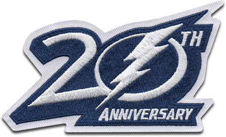 Tampa Bay Lightning - 2012 2013 Tampa Bay Lightning 20th Anniversary Logo (458x278), Png Download