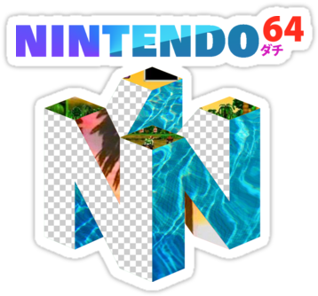 Nintendo 64, Chiffon Tops, Vaporwave, Album, People, - Nintendo 64 Logo Png (375x360), Png Download