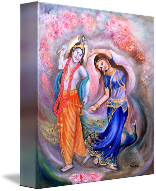 Picture Royalty Free Download Radha By Banu Natarajan - Dancing Radha Krishna (529x650), Png Download