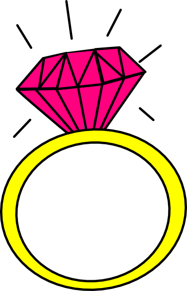 Jewelry Clipart Pink Ring - Ring Clipart (384x595), Png Download