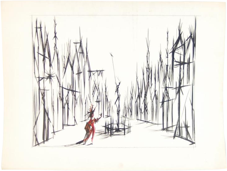 Andre Delfau Original Painting Stage Set Scenic Design - Sketch (726x726), Png Download