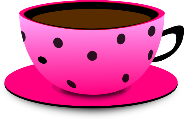 Pink Tea Cup Clipart - Cartoon Pictures Of Cup (600x394), Png Download