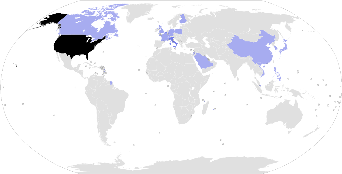 List Of International Presidential Trips Made By Donald - Us Army World Map (1200x615), Png Download