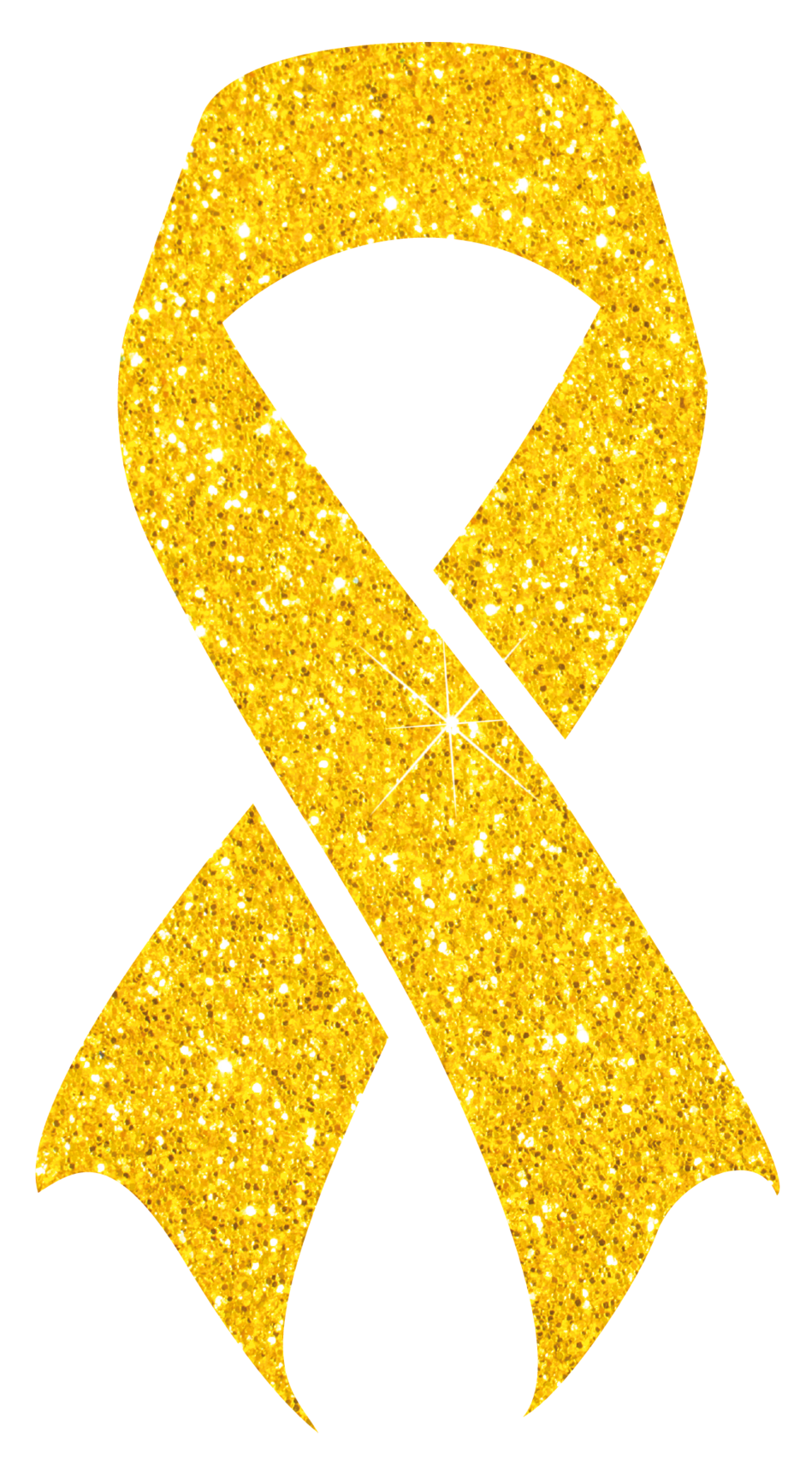 Ccam Gold Ribbon - Gold Awareness Ribbon Png (1000x1773), Png Download
