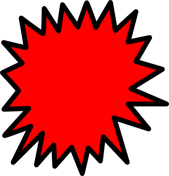 Cliparts Red Starburst Clipart Kid - Comic Callouts Png (576x599), Png Download