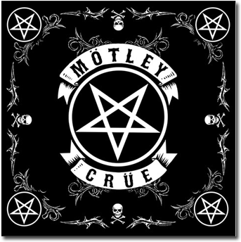 Motley Crue Pentagram Bandana $19 - Motley Crue Pentagram Tattoo (415x510), Png Download