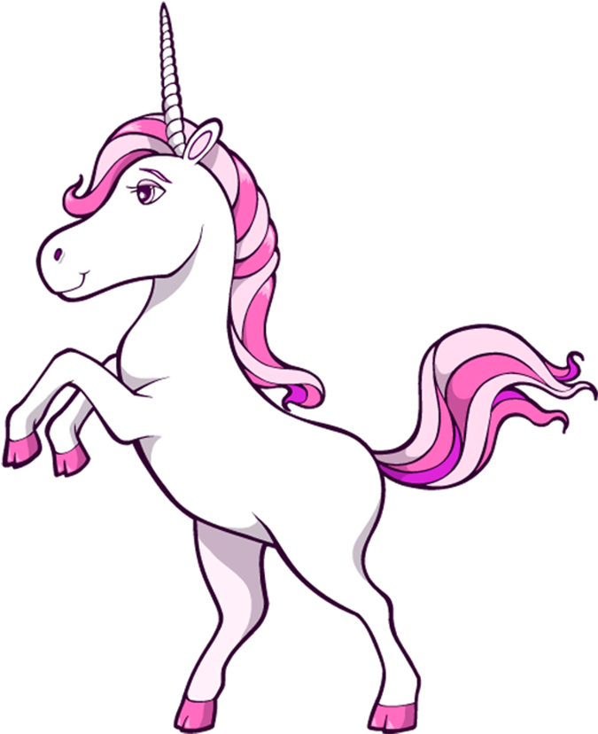 Cartoon Unicorn Png - Cartoon Unicorn No Background (612x792), Png Download