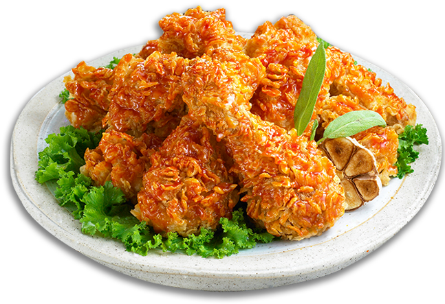 Golden Olive Chicken - Hot Hot Drum Bbq Chicken (651x481), Png Download