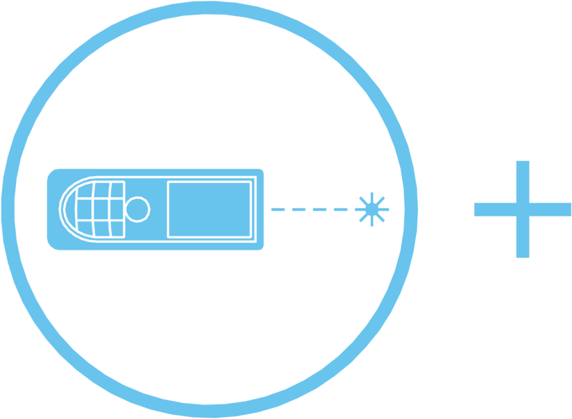 Icon Hand Laser - Circle (1000x781), Png Download