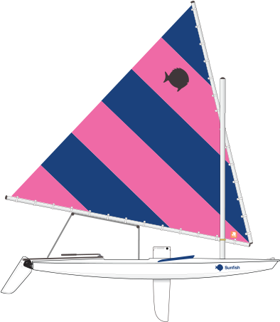 Sea Breeze Sunfish Sail - Sunfish Sail (403x451), Png Download
