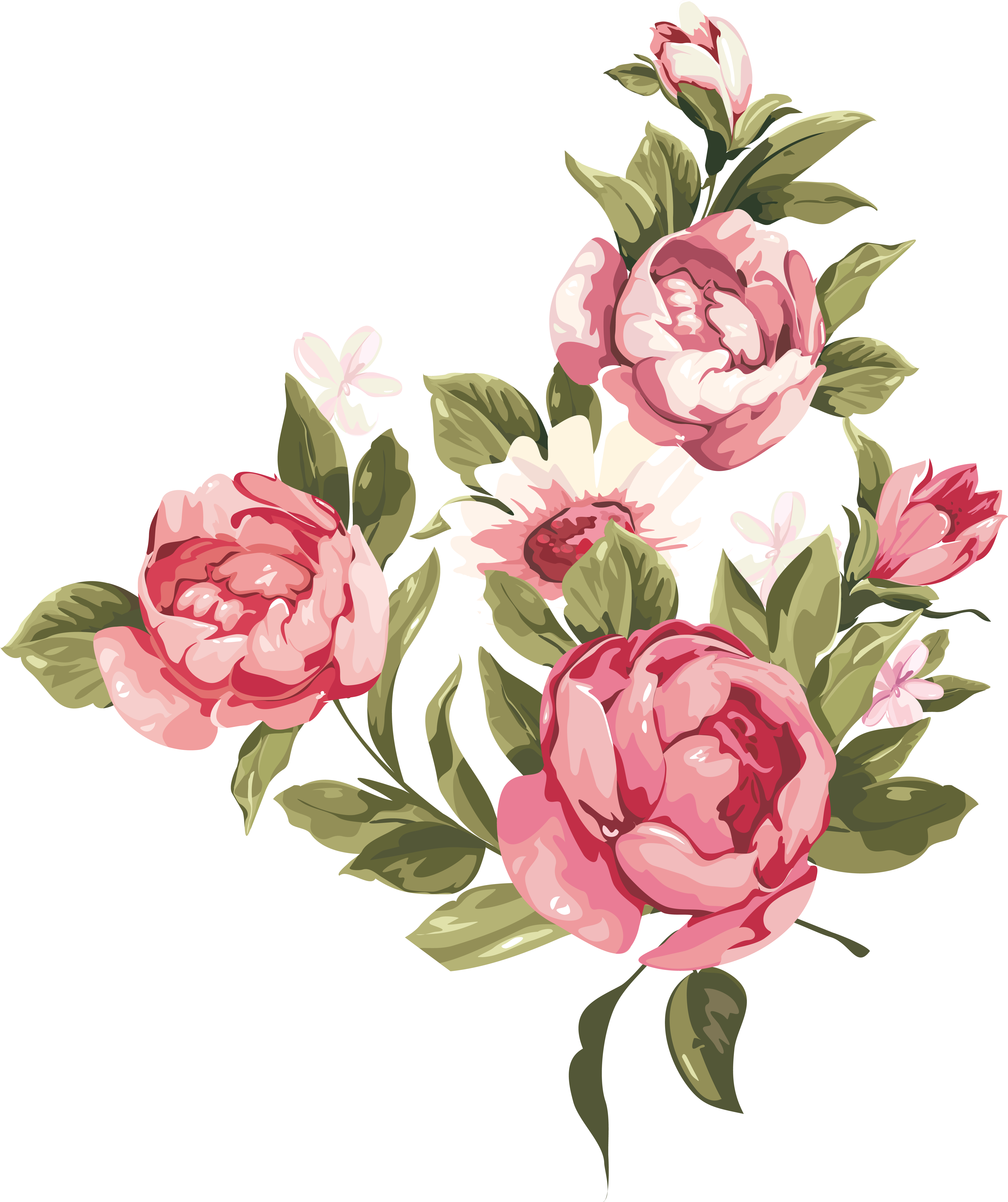 Roses Clipart Border (5076x6080), Png Download