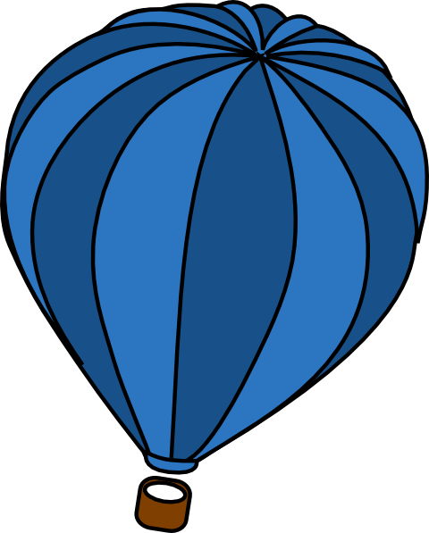 Air Balloon Png - Blue Hot Air Balloon (480x597), Png Download