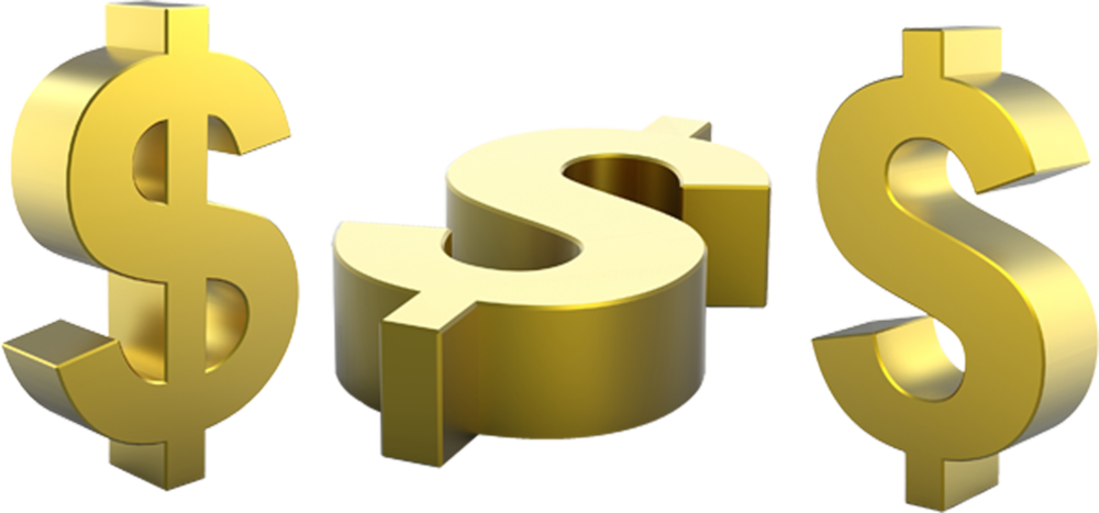 Free Png Gold Dollar Png Pic Png Images Transparent - Dollar Sign Gold Png (850x398), Png Download