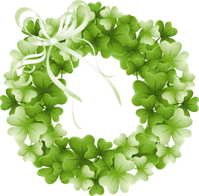Patrick Day Wreath Clipart - St Patrick's Day With Transparent Background (640x630), Png Download