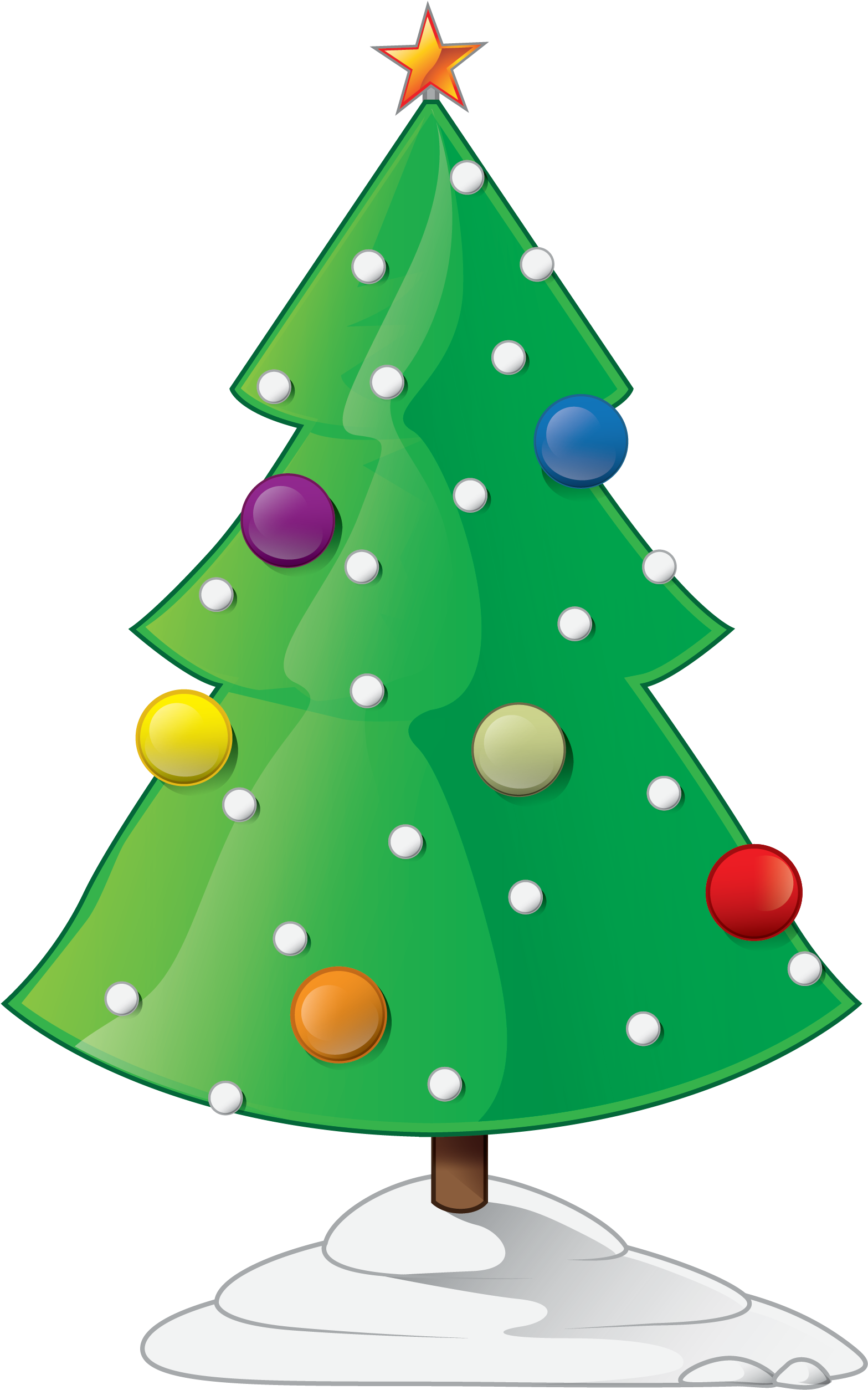 Hd Clipart Free Christmas Tree Clip Art 659kb - Christmas Tree Animation Png (1954x2796), Png Download