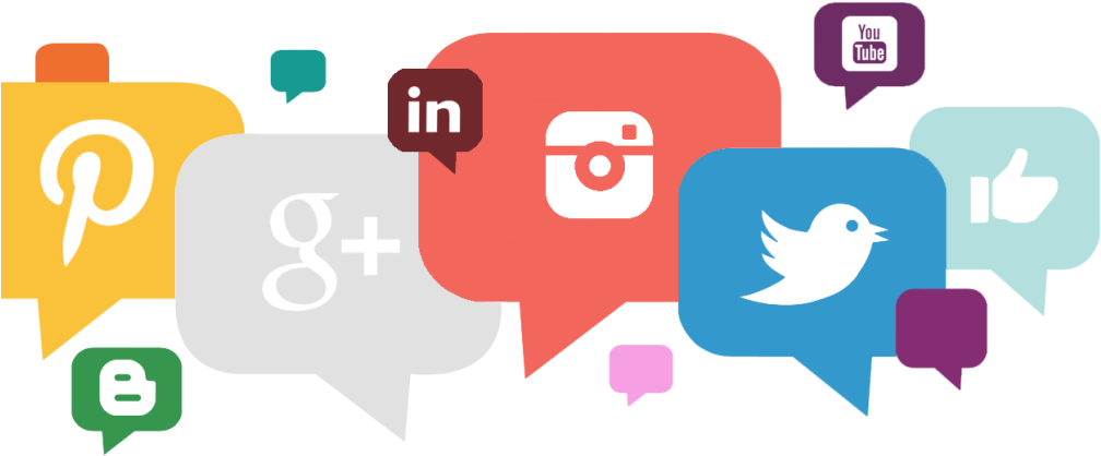 Social - Transparent Social Media Clipart (860x377), Png Download