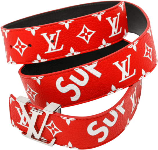 Lv Supreme Belt Hd - Louis Vuitton Initiales 40mm Belt - 100 Shoes Red Mp015t (1000x600), Png Download