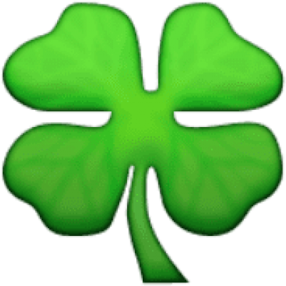 Free Png Ios Emoji Four Leaf Clover Png Images Transparent - Clover Emoji (480x502), Png Download