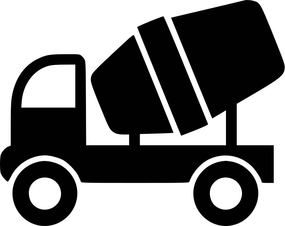Cement Mixer Truck Comments - Concrete Mixer Icon (981x778), Png Download