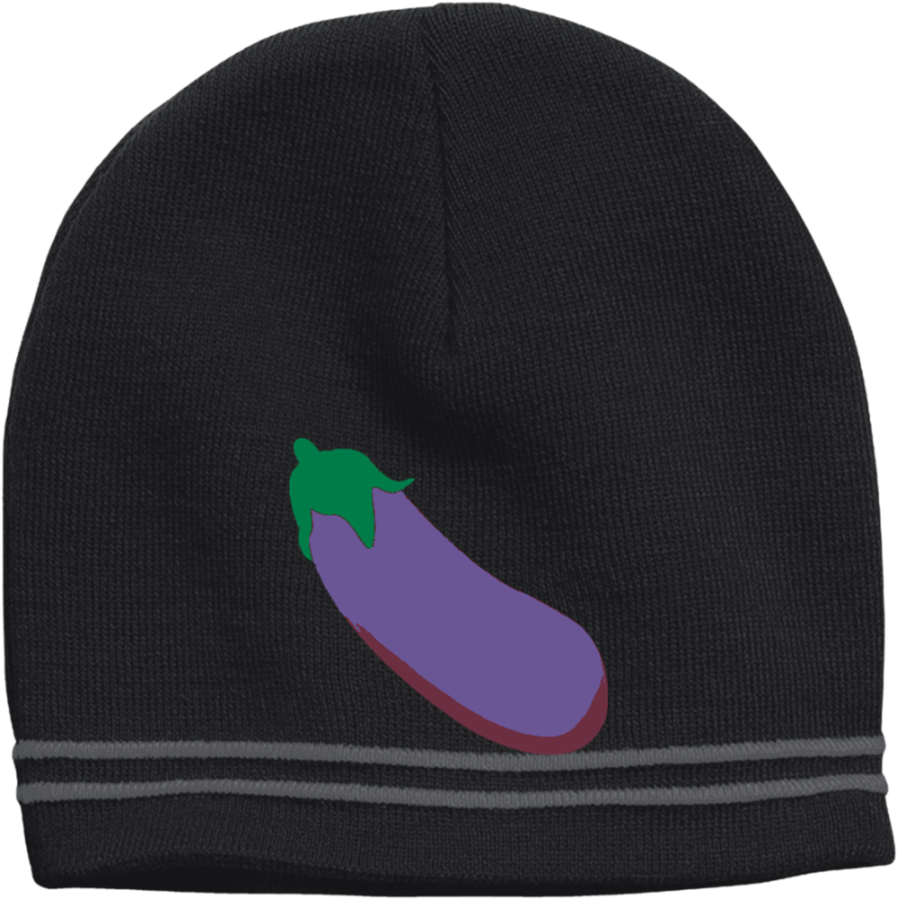Eggplant Emoji Stc20 Sport-tek Colorblock Beanie - Mustang Stc20 Sport-tek Colorblock Beanie (1024x1024), Png Download