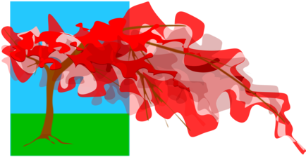 Line Art Royal Poinciana Watercolor Painting Drawing - Drawing (434x340), Png Download