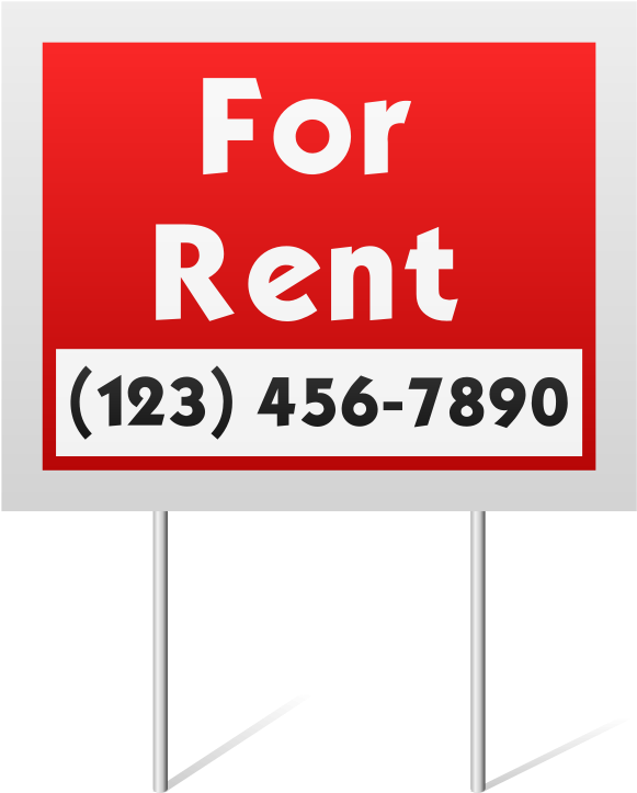 Clipart Freeuse Stock Free Sign Cliparts Download - Transparent For Rent Sign (510x595), Png Download
