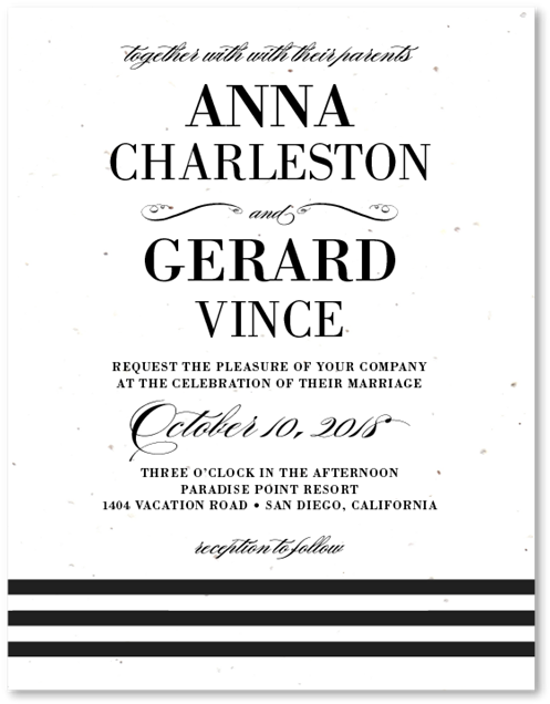 - - Wedding Invitation White Tie (670x670), Png Download