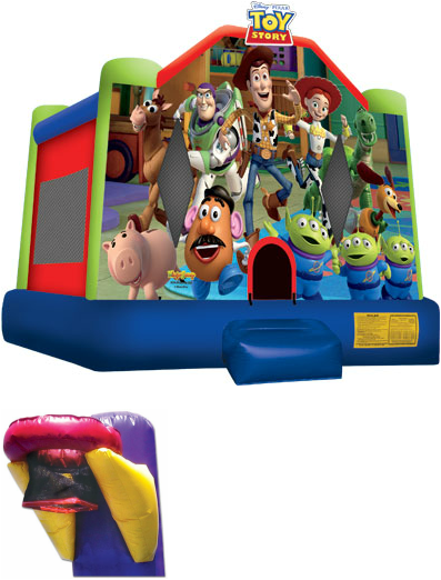 Toy Story With Basketball Hoop - Toy Story 3 Chair Rail Prepasted Mural 6' X 10.5' (397x522), Png Download