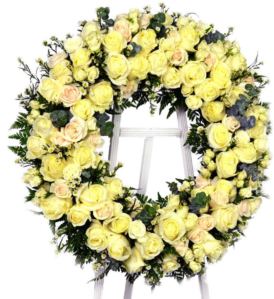Funeral Wreath Yellow Png (1024x1024), Png Download
