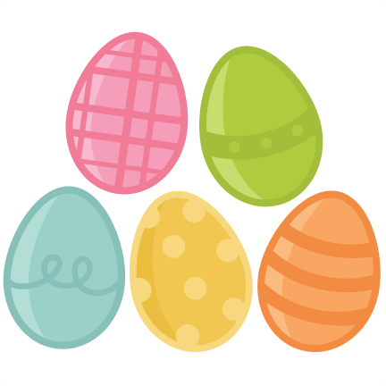 Easter Egg Set Svg Scrapbook Cut File Cute Clipart - Cute Easter Egg Clipart (432x432), Png Download