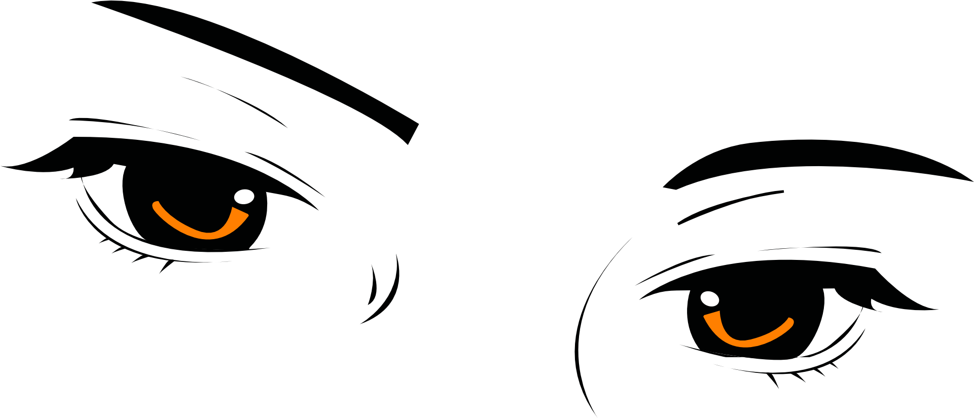 Anime Eyes Png - Eyebrow (1920x960), Png Download